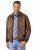 JP1880 846200 Kurtka bomber z imitacji zamszu Ciemnobrązowa - Kurtki Męskie Duże Rozmiary - Kurtki Duże rozmiary 2XL-8XL