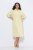 Ulla Popken 847224 Sukienka z domieszką lnu Żółta - Sukienki letnie - Letnie sukienki plus size