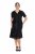 Ulla Popken 848140 Sukienka z cekinami Czarna - Sukienki wieczorowe - Wieczorowe sukienki plus size