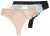 Ulla Popken 848522 Stringi z koronką 3 szt. Czarna - Majtki - 