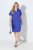 Ulla Popken 848526 Sukienka z domieszką lnu z kieszeniami Niebieska - Sukienki letnie - Letnie sukienki plus size