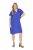 Ulla Popken 848526 Sukienka z domieszką lnu z kieszeniami Niebieska - Sukienki letnie - Letnie sukienki plus size
