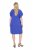 Ulla Popken 848526 Sukienka z domieszką lnu z kieszeniami Niebieska - Sukienki letnie - Letnie sukienki plus size