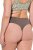 Ulla Popken 848826 Stringi w zwierzęcy wzór 3 szt. Taupe - Majtki - 