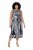 Ulla Popken 848948 Sukienka w zwierzęcy wzór Czarna - Sukienki letnie - Letnie sukienki plus size