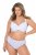 Ulla Popken 849098 Majtki w kwiaty 5 szt. Jasnoniebieska - Majtki - 