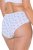 Ulla Popken 849098 Majtki w kwiaty 5 szt. Jasnoniebieska - Majtki - 