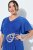 Ulla Popken 849530 Wzorzysta suknia wieczorowa z dżetami Królewski błękit - Sukienki wieczorowe - Wieczorowe sukienki plus size