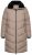 Ulla Popken 850041 Płaszcz pikowany Taupe - Płaszcze - Płaszcze damskie w dużych rozmiarach