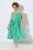 Ulla Popken 850197 Sukienka w paski z falbanami Zielona - Sukienki letnie - Letnie sukienki plus size