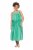 Ulla Popken 850197 Sukienka w paski z falbanami Zielona - Sukienki letnie - Letnie sukienki plus size