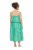 Ulla Popken 850197 Sukienka w paski z falbanami Zielona - Sukienki letnie - Letnie sukienki plus size