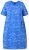 Ulla Popken 850204 Wzorzysta sukienka T-shirtowa z falbanami Niebieska - Sukienki z dżerseju - 