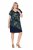 Ulla Popken 850393 Wzorzysta szyfonowa sukienka Granatowa - Sukienki letnie - Letnie sukienki plus size