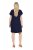 Ulla Popken 850393 Wzorzysta szyfonowa sukienka Granatowa - Sukienki letnie - Letnie sukienki plus size