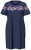 Ulla Popken 850401 Koszula nocna w kwiaty Granatowa - Koszule nocne - 