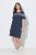Ulla Popken 850401 Koszula nocna w kwiaty Granatowa - Koszule nocne - 