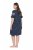 Ulla Popken 850401 Koszula nocna w kwiaty Granatowa - Koszule nocne - 