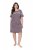 Ulla Popken 850401 Koszula nocna w kwiaty Brązowa - Koszule nocne - 