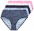 Ulla Popken 850966 Majtki w paski 5 szt. Granatowa - Majtki - 