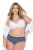 Ulla Popken 850966 Majtki w paski 5 szt. Granatowa - Majtki - 