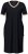 Ulla Popken 851237 Koszula nocna w paski Czarna - Koszule nocne - 