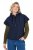 Ulla Popken 851785 Pikowana kamizelka oversize z kapturem Granatowa - Kamizelki - 