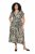 Ulla Popken 852257 Wzorzysta sukienka maxi Taupe - Sukienki maxi - Sukienki maxi w dużych rozmiarach