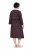 Ulla Popken 852307 Sukienka kopertowa z długim rękawem Mahoniowa - Sukienki midi - Sukienki midi w dużych rozmiarach