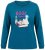 Ulla Popken 852710 Bluza domowa z długim rękawem Petrolowa - Piżamy/Odzież domowa - 