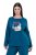 Ulla Popken 852710 Bluza domowa z długim rękawem Petrolowa - Piżamy/Odzież domowa - 