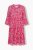 Ulla Popken 852841 Sukienka w kwiaty z falbanami Magenta - Sukienki midi - Sukienki midi w dużych rozmiarach