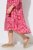 Ulla Popken 852841 Sukienka w kwiaty z falbanami Magenta - Sukienki midi - Sukienki midi w dużych rozmiarach
