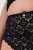 Ulla Popken 853495 Majtki w kwiaty 3 szt. Czarna - Majtki - 