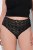 Ulla Popken 853495 Majtki w kwiaty 3 szt. Czarna - Majtki - 