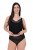 Ulla Popken 853495 Majtki w kwiaty 3 szt. Czarna - Majtki - 