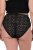Ulla Popken 853495 Majtki w kwiaty 3 szt. Czarna - Majtki - 