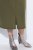 Ulla Popken 853510 Sukienka midi z kieszeniami Khaki - Sukienki midi - Sukienki midi w dużych rozmiarach