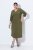 Ulla Popken 853510 Sukienka midi z kieszeniami Khaki - Sukienki midi - Sukienki midi w dużych rozmiarach