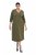 Ulla Popken 853510 Sukienka midi z kieszeniami Khaki - Sukienki midi - Sukienki midi w dużych rozmiarach