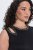 Ulla Popken 853766 Dopasowana sukienka bez rękawów z dżetami Czarna - Sukienki letnie - Letnie sukienki plus size