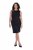 Ulla Popken 853766 Dopasowana sukienka bez rękawów z dżetami Czarna - Sukienki letnie - Letnie sukienki plus size