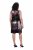 Ulla Popken 853768 Sukienka z cekinami w paski Czarna - Sukienki wieczorowe - Wieczorowe sukienki plus size