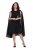 Ulla Popken 853774 Sukienka z falbanami Czarna - Sukienki wieczorowe - Wieczorowe sukienki plus size