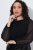 Ulla Popken 853810 Sukienka z cekinami Czarna - Sukienki wieczorowe - Wieczorowe sukienki plus size