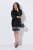 Ulla Popken 853810 Sukienka z cekinami Czarna - Sukienki wieczorowe - Wieczorowe sukienki plus size