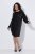 Ulla Popken 853871 Sukienka z cekinami Czarna - Sukienki wieczorowe - Wieczorowe sukienki plus size