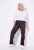 Ulla Popken 854987 Ciepłe spodnie ze stretchem z wygodnym pasem Mahoniowa - Spodnie materiałowe - Szerokie spodnie damskie plus size