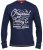 D555 Austin Long Sleeve T-shirt Navy - Koszulki - T-shirty meskie Duże Rozmiary - 2XL-14XL