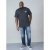 D555 Chalmer Couture Space Dye T-shirt Black - Koszulki - T-shirty meskie Duże Rozmiary - 2XL-14XL